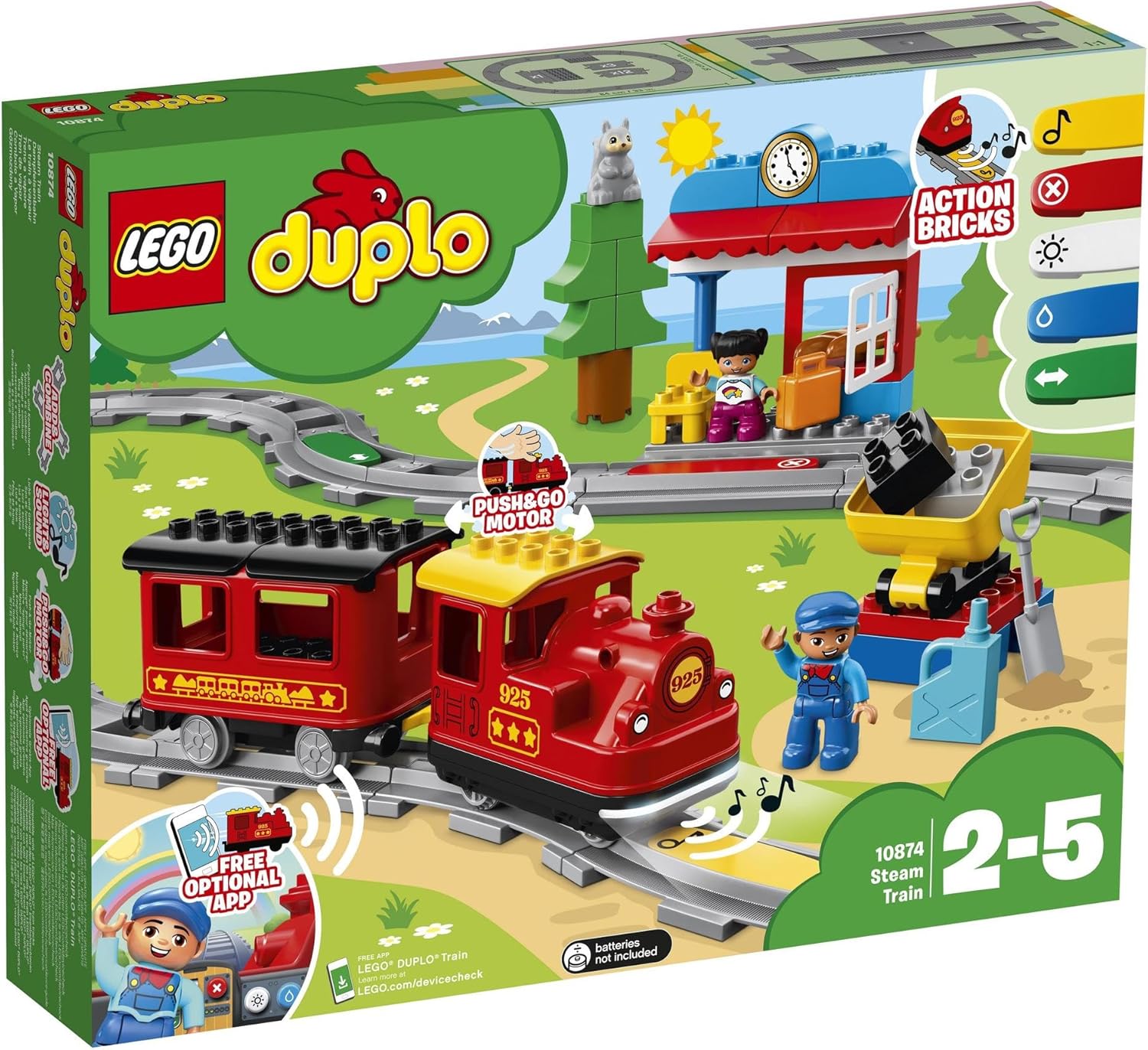 LEGO Duplo You Are The Conductor! Push and Go Locomotive Deluxe Toy Present Birthday Blocks Educational Christmas For Boys and Girls Children 1 and a Half Years 2 Years 5 Years Toddler Train Vehicles