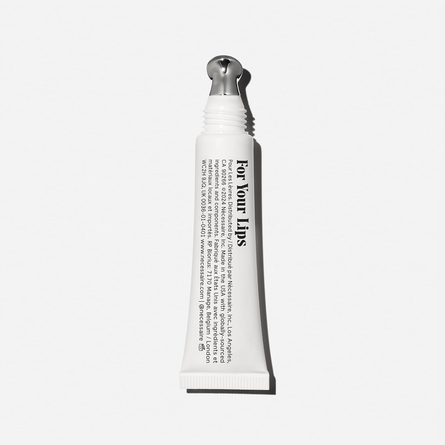Nécessaire The Lip Balm | Bálsamo labial hidratante para mujeres y hombres, transparente, menta, multi-ceramida, bálsamo de tratamiento, alivio instantáneo para labios secos y agrietados, punta