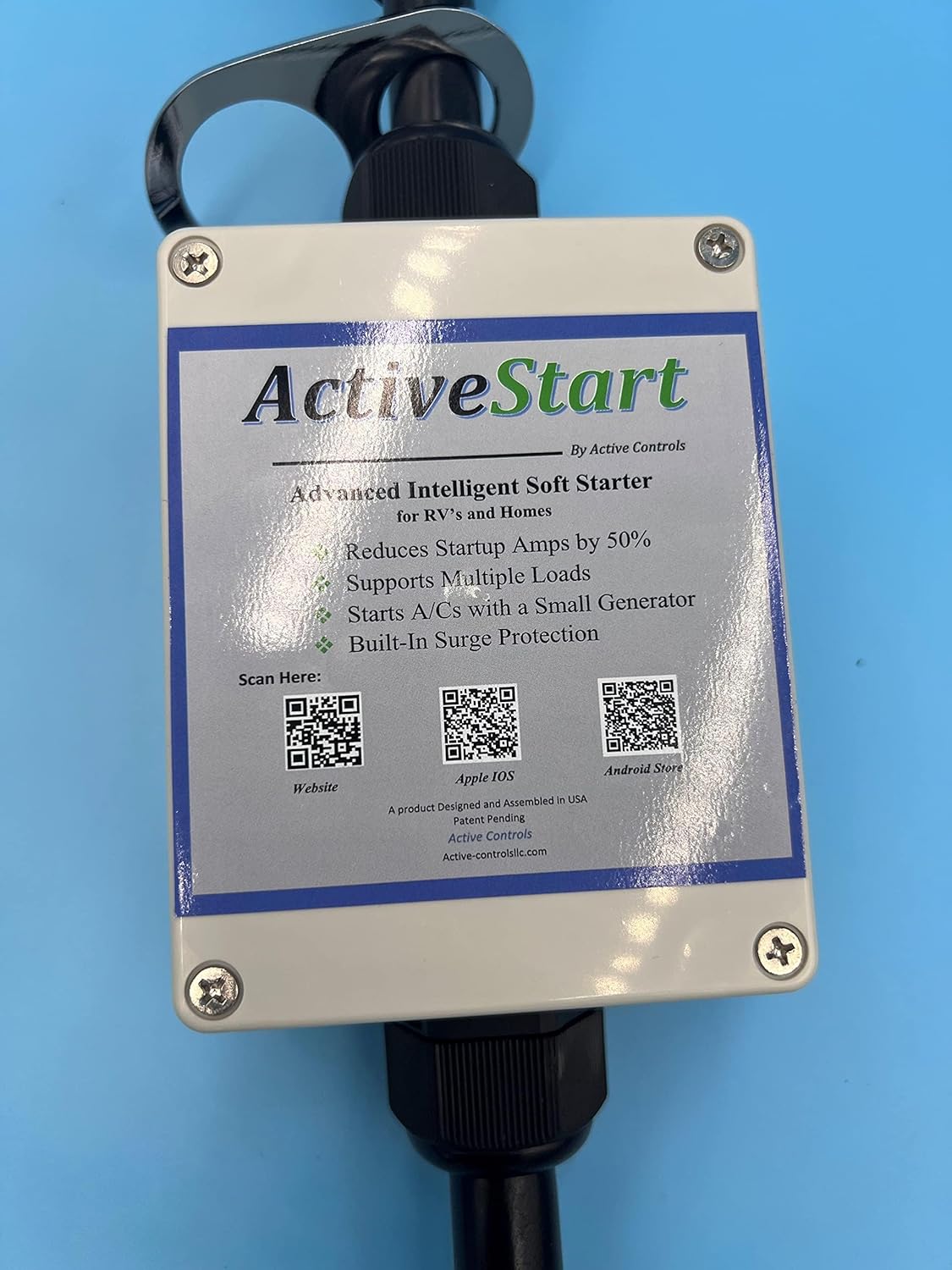 ActiveStart Softstart rv エアコン30アンペア定格; 115 VAC; 発電機の突入電流を減らします。15K BTUは最低2500ワット必要です。ソーラー発電機には使用できません。