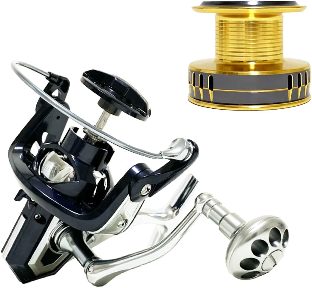 Orurdo Fishing Tackle Spinning Reel for Super Gorrid 3000 - 8000 Reel Body & Spool for Sea Bass, Yellowtail, Hamachi, Taman, Gala, Blue Goods, Butchfish, Casting Fishing, Shore Jigging, Large Size