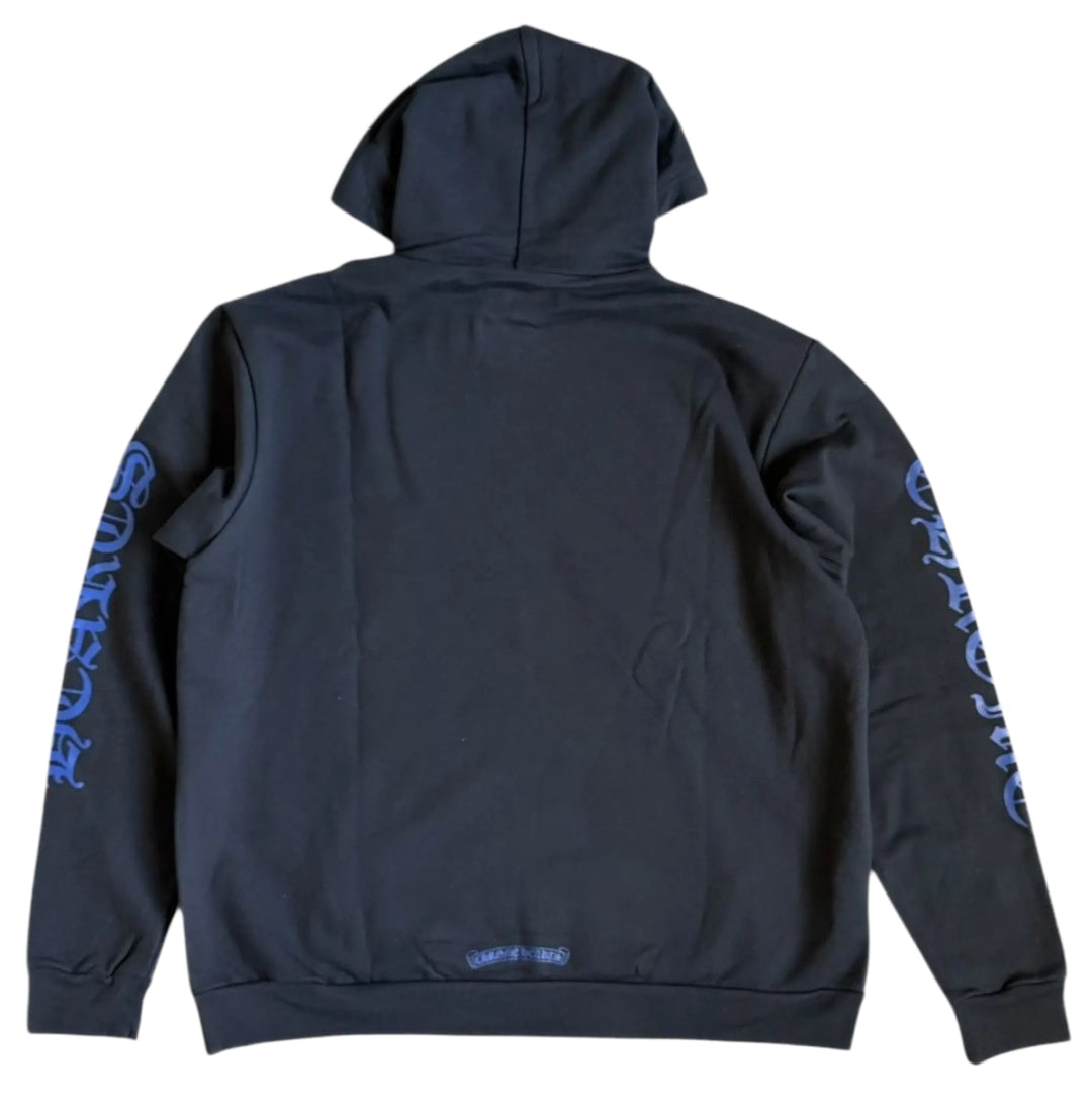 CHROME HEARTS 'BLACK/BLUE' VERTICAL LOGO HOODIE
