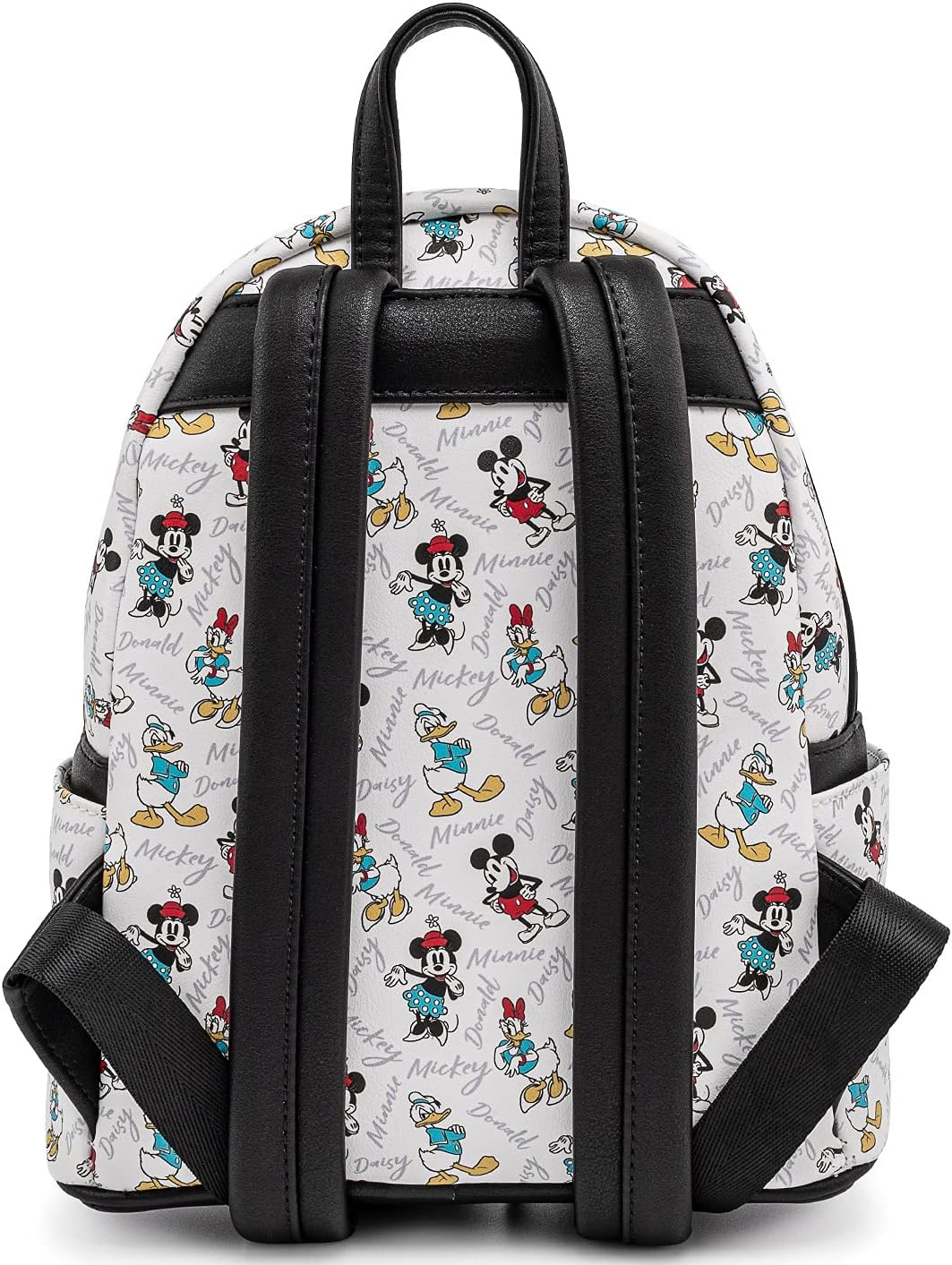 Loungefly Disney Mickey Minnie Mouse Donald Daisy Mini Mochila Bolso Blanco