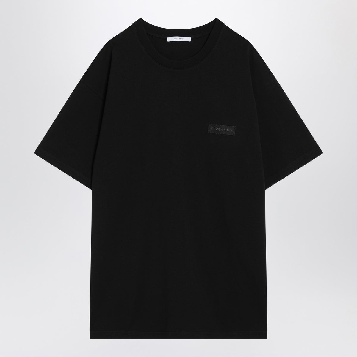 Givenchy Givenchy Black Cotton T Shirt With Logo Patch - Image 2