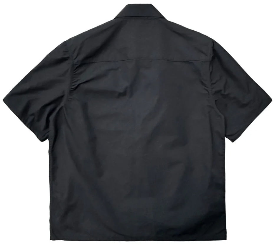 CHROME HEARTS NYLON 'LEATHER PATCHWORK' SHORTSLEEVE ZIP UP JACKET