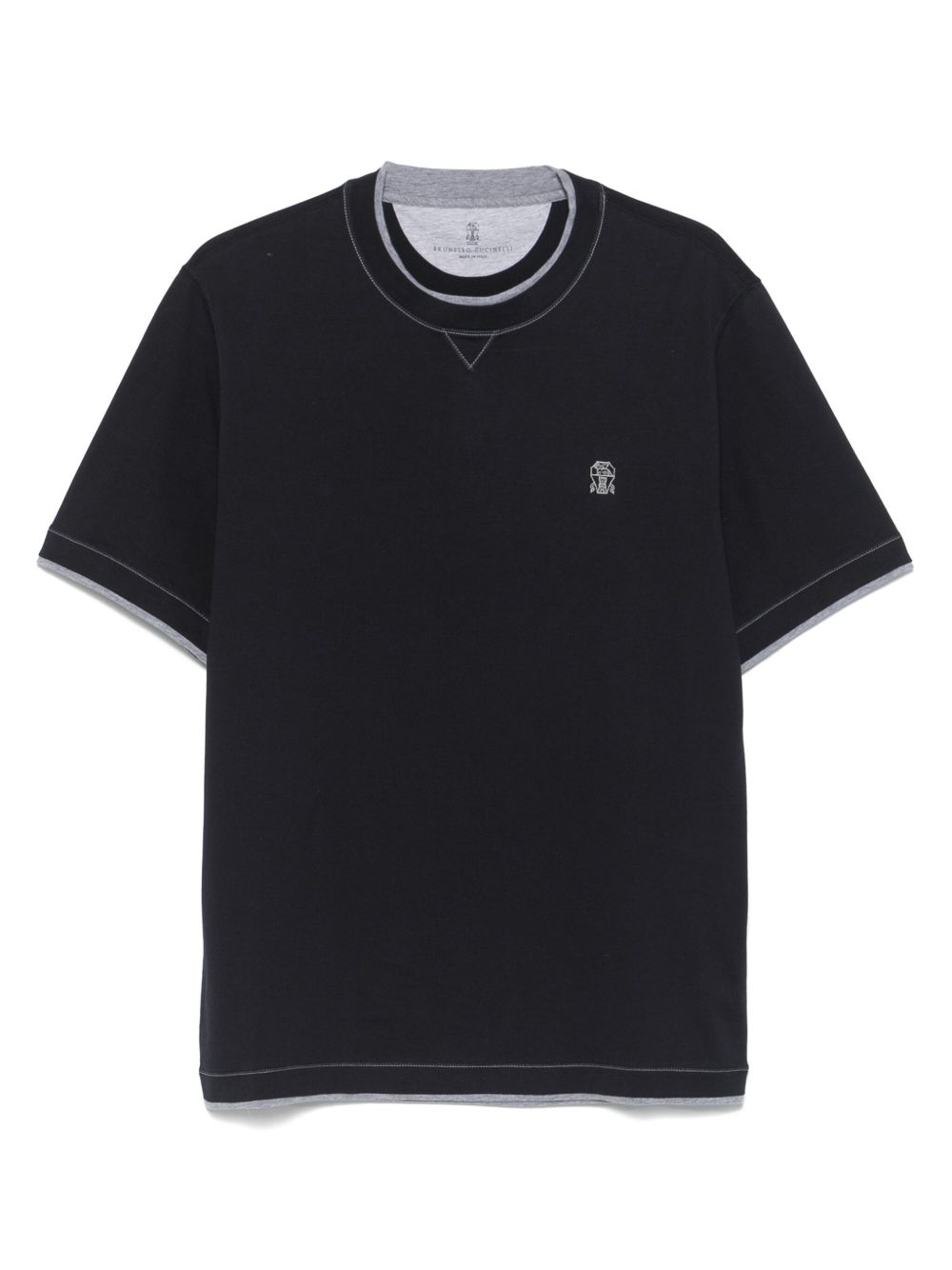 Brunello Brunello CucinelliロゴコットンTシャツ - Image 2
