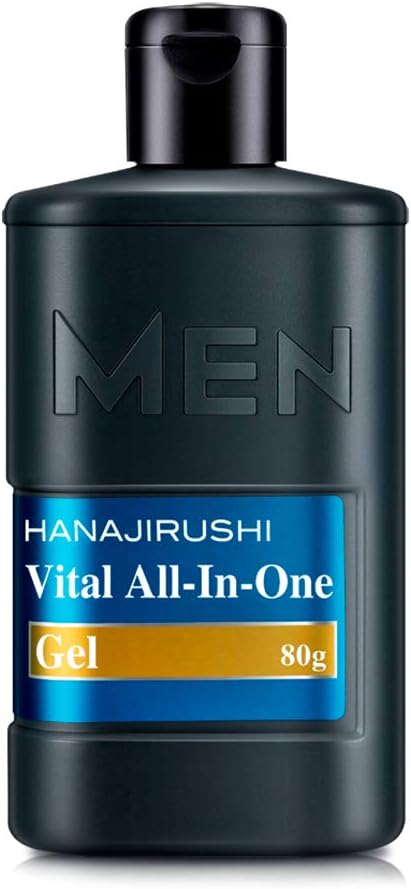 Hanajiru Men's All-in-One Gel, 2.8 oz (80 g), Moisturizing Gel, For Men, Oil Control, Reduces Sebum Glitter, Cool Feeling