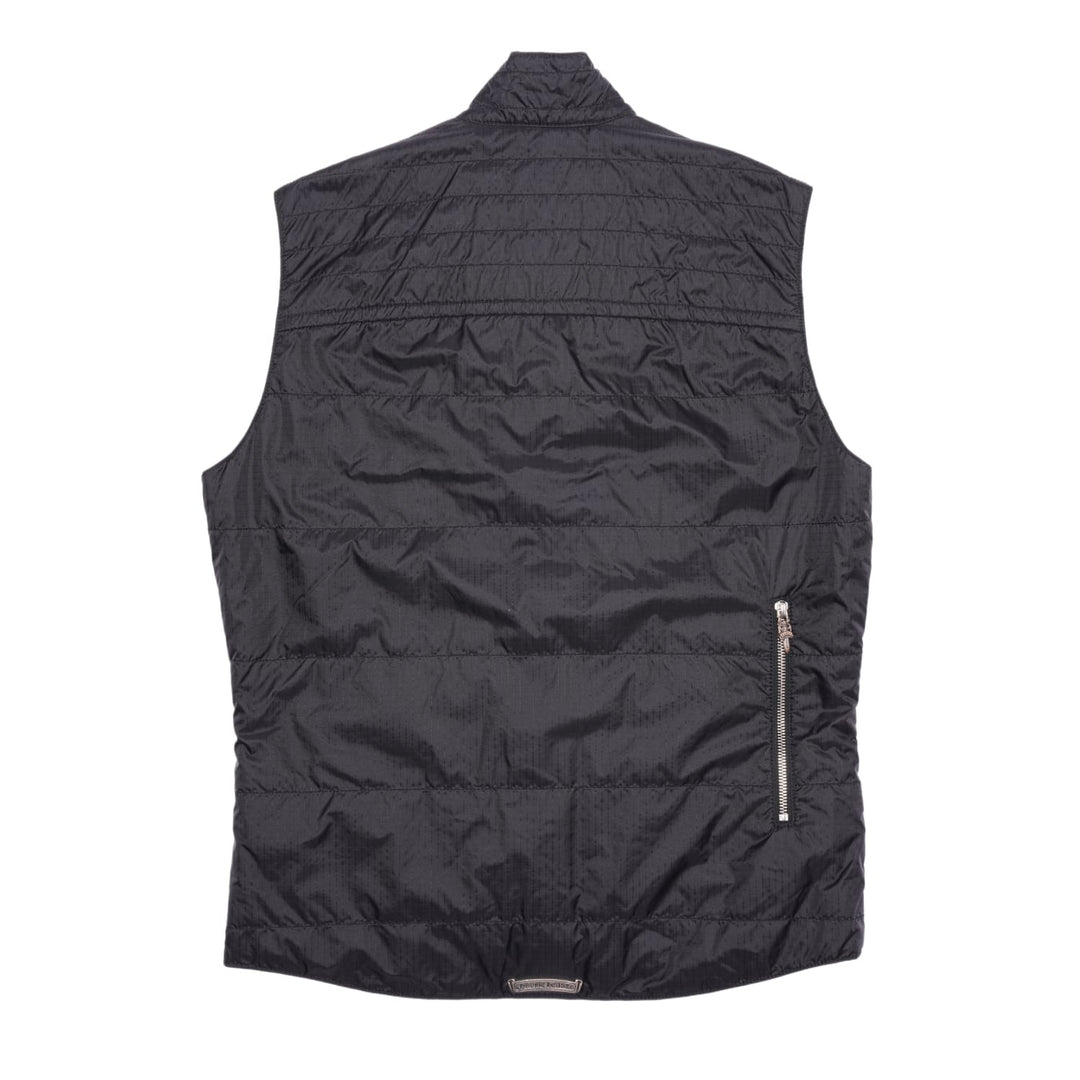 CHROME HEARTS 'FLOODED CROSS PATCH' BUTTON UP NYLON VEST