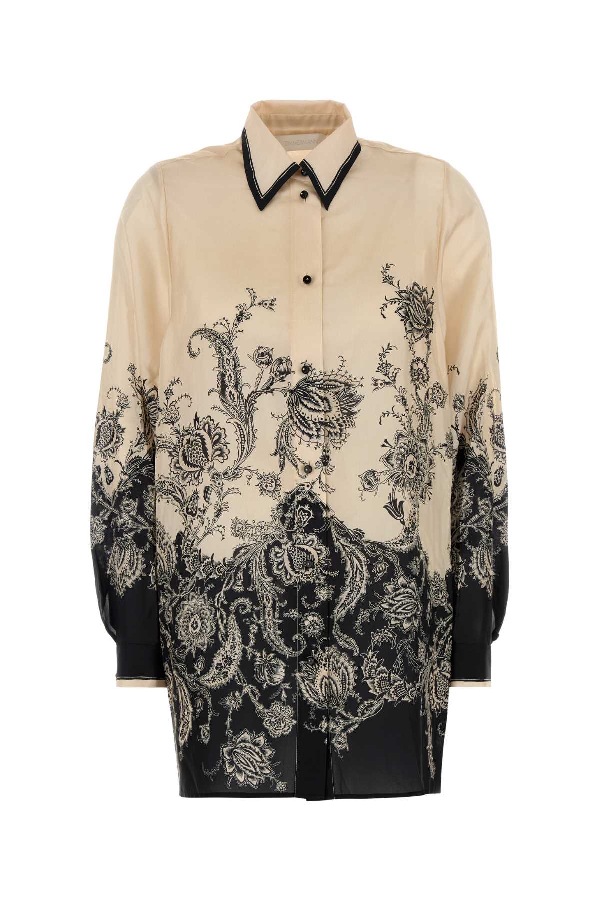 Zimmermann ジマーマンプリントシルクリアノンシャツ - Image 2