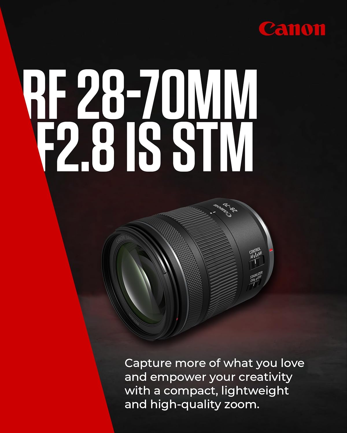 Canon RF28-70mm F2.8 STM Macro Camera Lens | Black