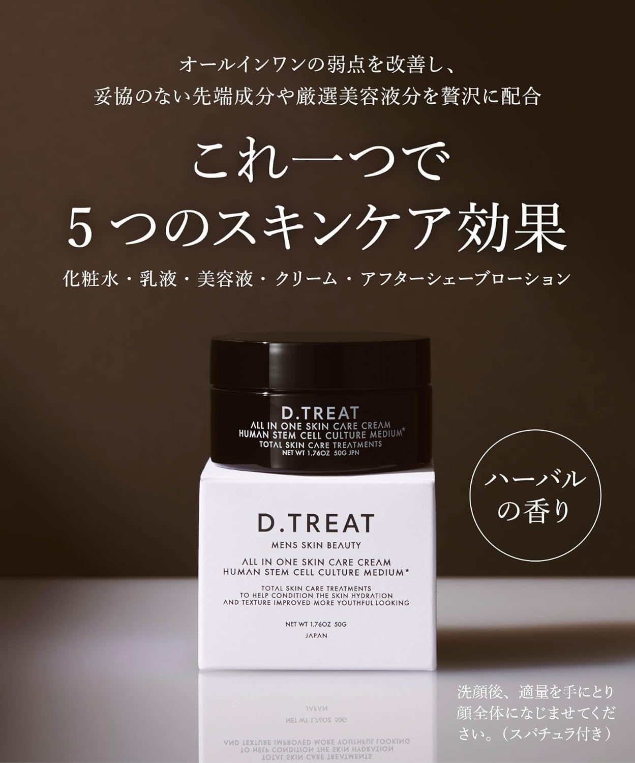 Men's All-in-One Human Stem Cell Culture Supernatant Liquid, Moisturizing Lotion, Milky Lotion, Serum, Cream, After Shave Lotion, 1.8 oz (50 g)