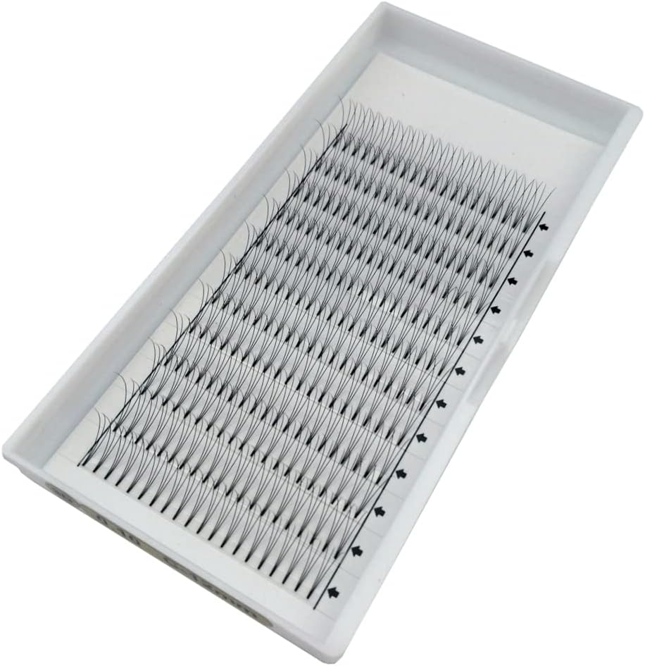 3 Box Eyelash Extensions, 3D Volume, C/D Curl, Thickness 0.04 inches (0.10 mm), Matsueku False Eyelashes, Natural, Popular, 3D Premade Fans Short Stem Eyelashes (D-0.04, 0.43, 0.4, 0.43, 0.5, 0.5,