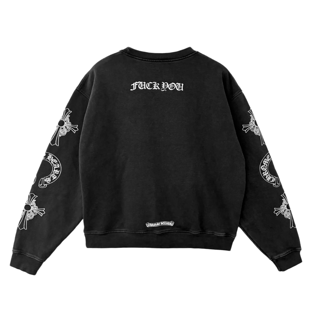 CHROME HEARTS 'SOAP AND WATER' BLACK CREWNECK