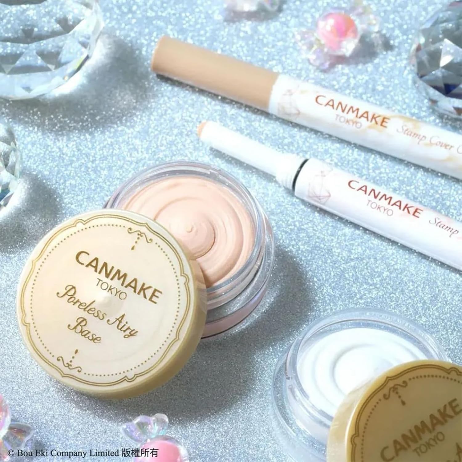 Canmake Poreless Airy Base 01 Pure White Makeup Base Jar 9 Grams (x1)