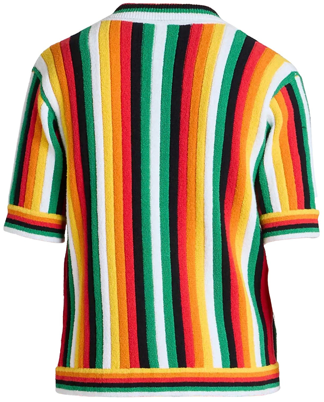 CASABLANCA STRIPED 'TOWELING' CAMP SHIRT