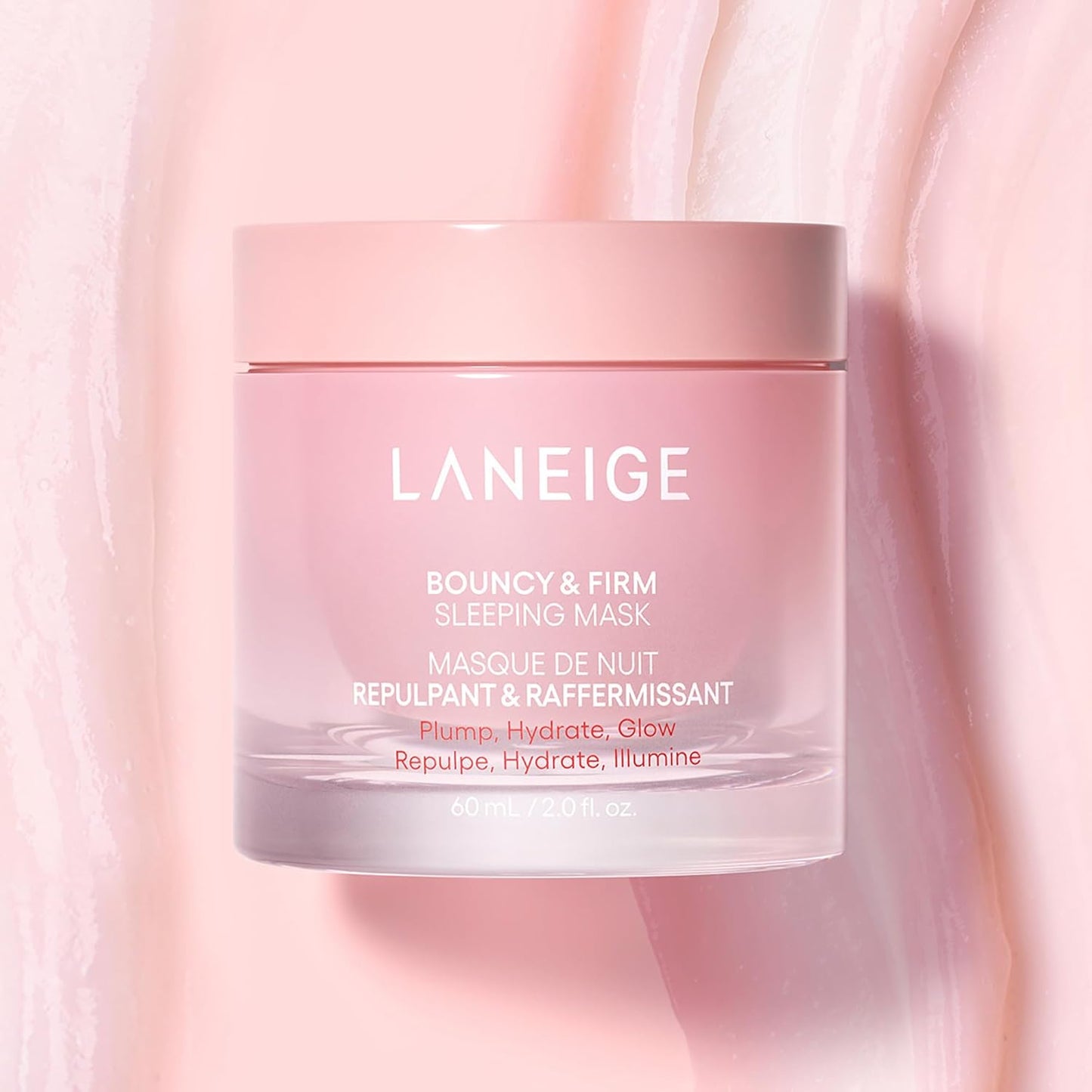 LANEIGE Bouncy & Firm Sleeping Mask: Korean Overnight Face Mask to Plump, Firm, & Boost Elasticity, with Peony & Collagen Complex for Visibly Plumper, Hydrated Skin | Korean Skin Care