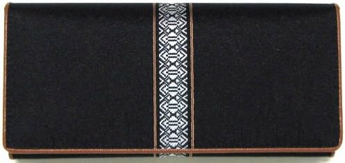 Fukuoka Prefecture Traditional Crafts Hakata Weave Hakata-ori Single Doku Long Wallet, Black