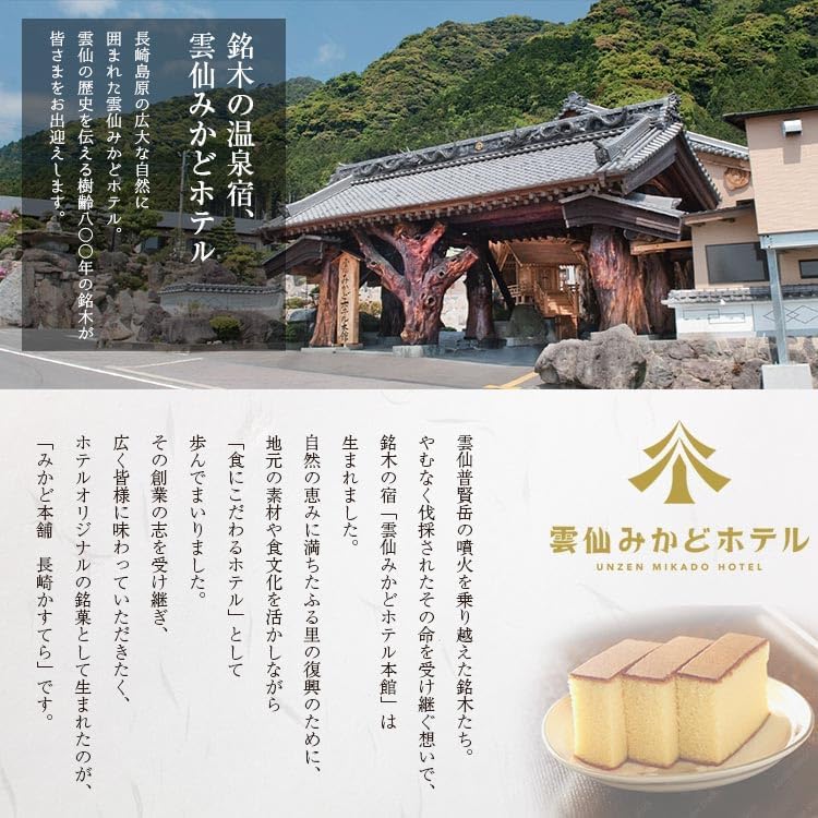 Umami-do Nagasaki Castella Cut-offs Selectable 3 Pack As-is 690g Chocolate Plain Mikado Honpo Unzen Mikado Hotel (Plain) [Home Delivery]