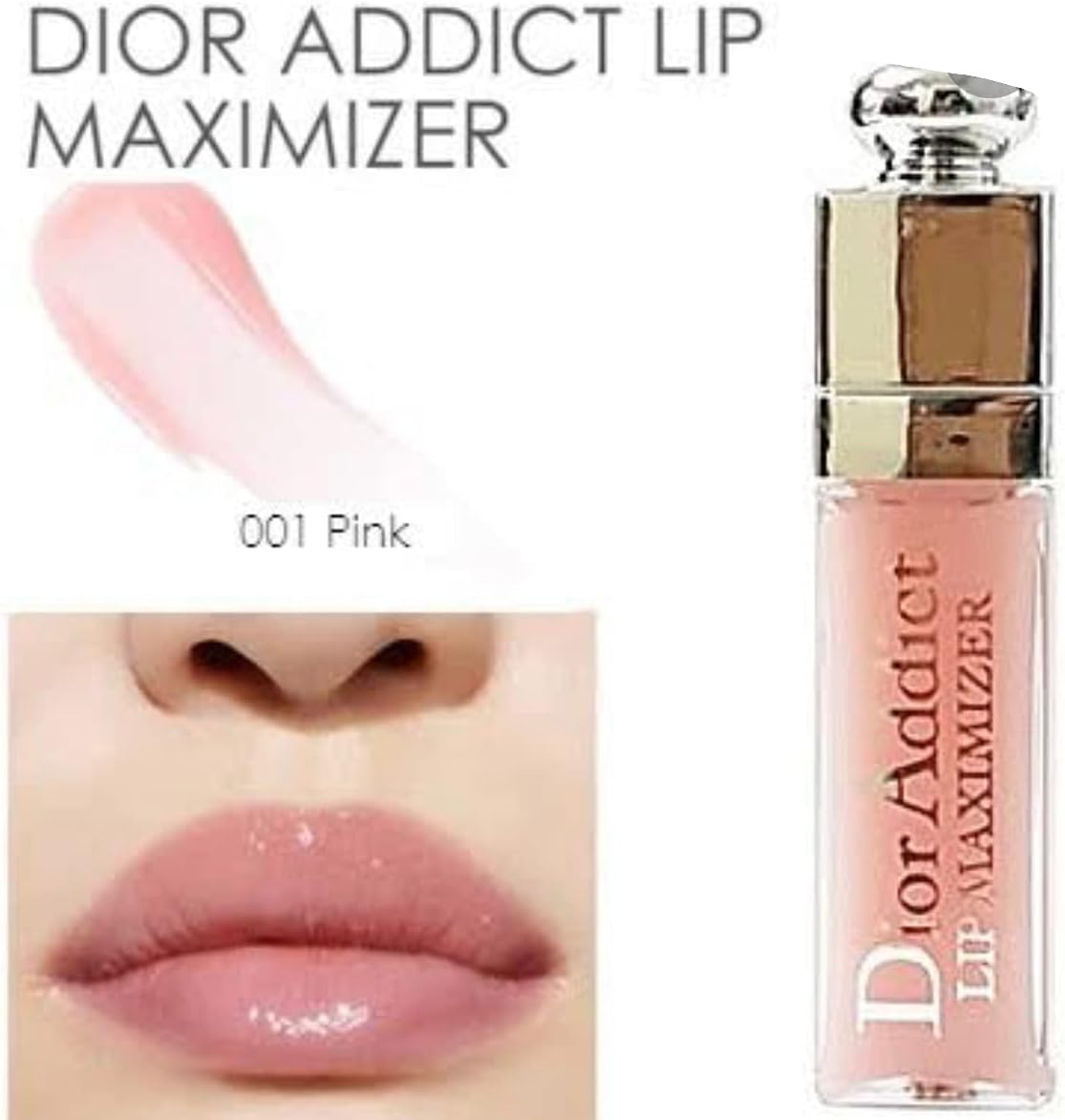 Christian Dior Addict Grip Maximizer, 001 Pink, 0.07 fl oz (2 ml) [Mini Size]