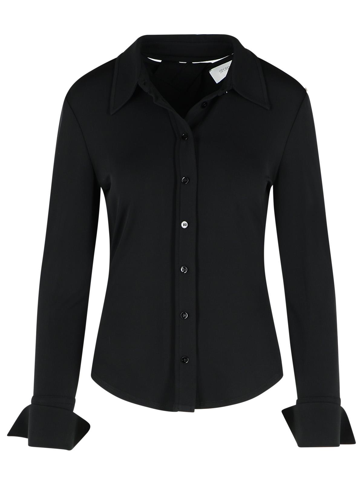 Sportmax SportMax 'Candido' Black Viscose Polo Shirt - Image 2