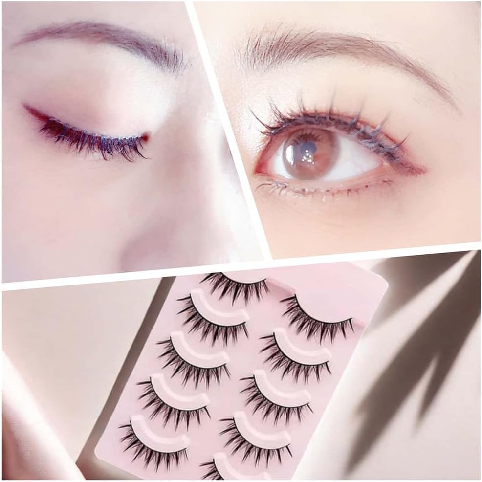 False Eyelashes Natural Hand Made False Eyelashes Decorative Eyelashes Premium Fiber (003) (5 Pairs)