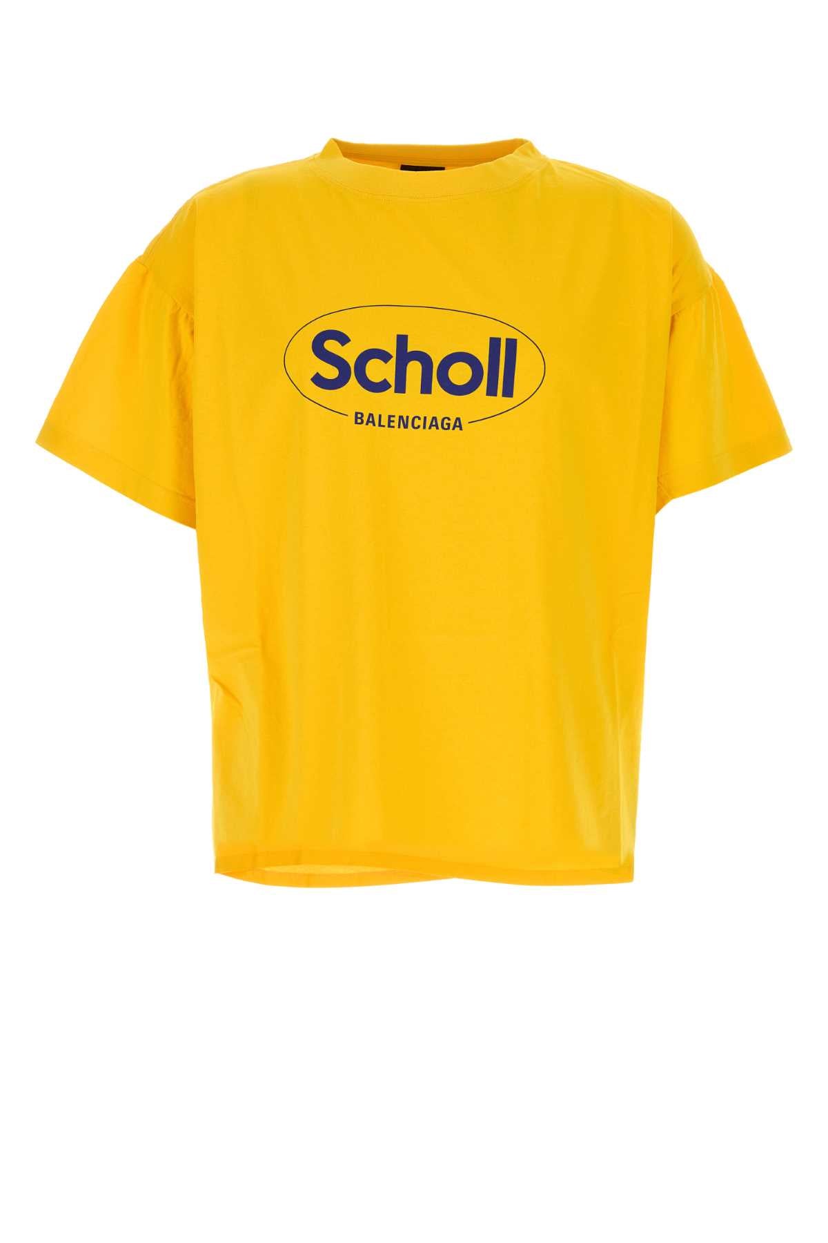 Balenciaga Balenciaga Yellow Cotton Oversize T Shirt - Image 2