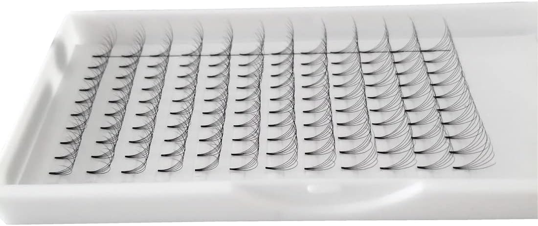Eyelash Extensions, 3 Boxes, 5D Volume Eyelashes, C D Curl, Thickness 0.03 inches (0.07 mm), 12 Rows, 5 Bundles, Matsueku False Eyelashes, Natural, Popular, 3 Trays Short Stem 5D Eyelashes Extension