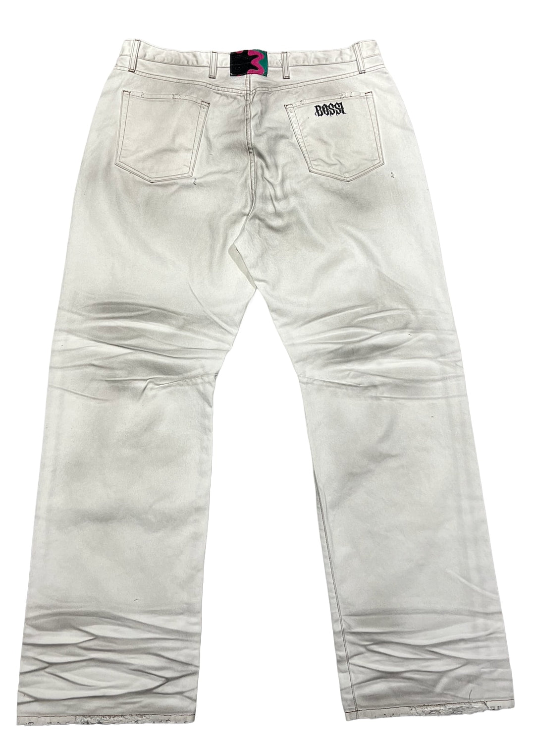 BOSSI 'ROAD WASH' WHITE JEANS
