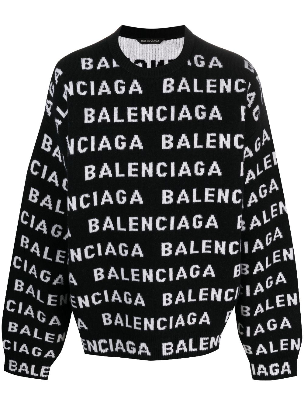 Balenciaga Balenciaga Allover Logo Crewneck Seater - Image 2