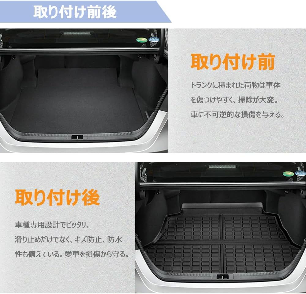 Car Luggage Mat, Toyota Camry 70 Series, 10th Generation (July 2017 - Present), Folding Trunk Mat, Cargo Mat, Designed for Vehicles, 3D Trunk Mat, Luggage Cover, Waterproof, Anti-Scratch,