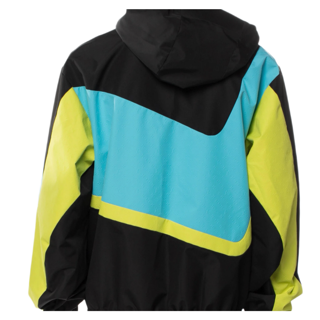 LOUIS VUITTON 'BLACK/BLUE/NEON' TECHNICAL WINDBREAKER
