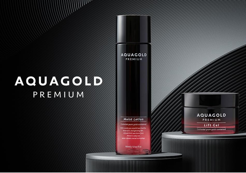 Phiten Aqua Gold Premium Series, Beautifying Skin, Activating Photoactive Ingredients, Aging Care, Moisturizing, Glossy