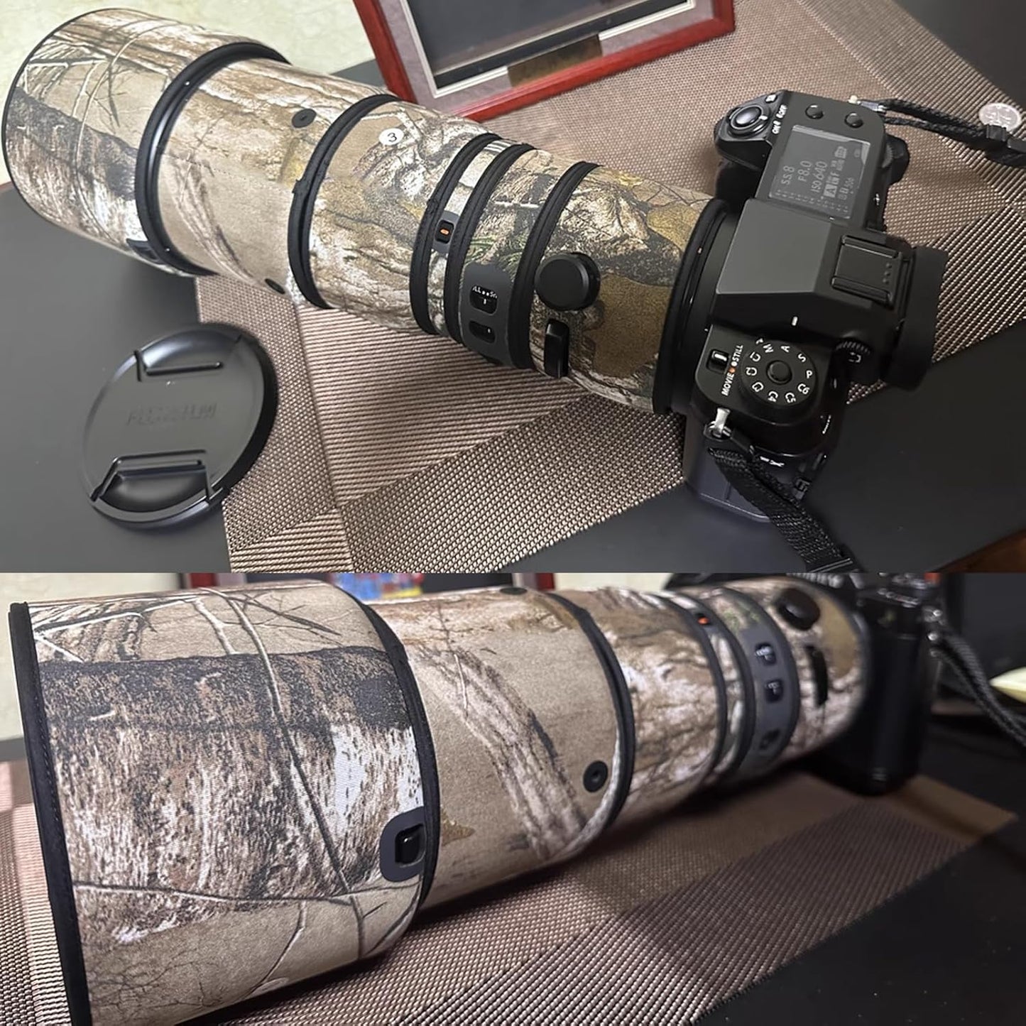 COMEOXO Sigma Lens Cover Waterproof Material Lens Protective Cover for Sigma 500mm F5.6 DG DN OS Telephoto Lens Coat Lens Camouflage Protective Cover Elastic Fabric Protective Lens [Color Number: #