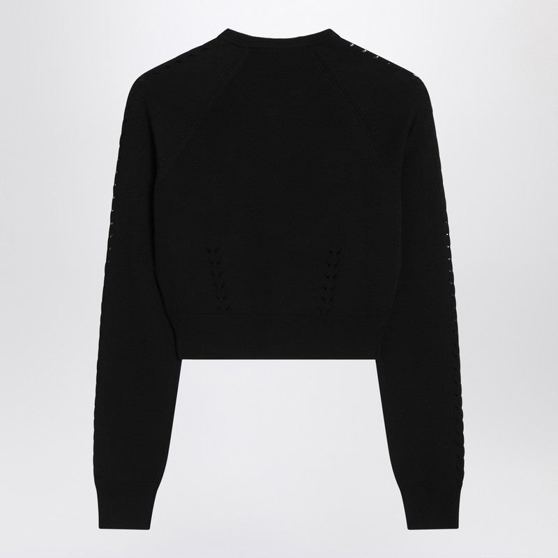 Dolce  Gabbana Dolce＆Gabbana Black Cardiganがパンチされたディテール - Image 2