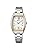 Seiko Selection S Series Women's Wristwatch, Tonneau Type, Solar Radio Wave, Case: Silver & Yellow Gold; Dial: White, Case Shape: Tonneau (barrel type)