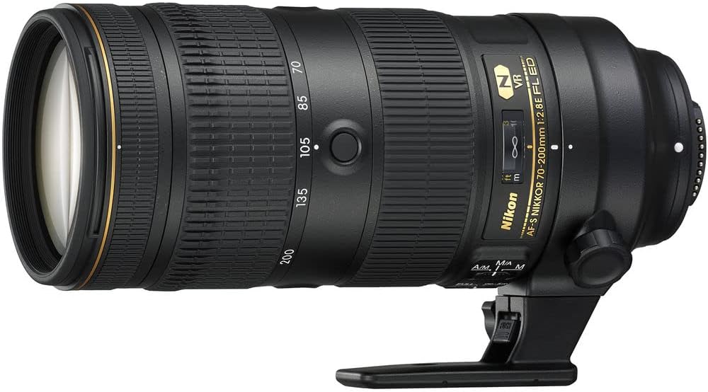 Nikon - AF-S NIKKOR 70-200mm f/2.8E FL ED VR 望遠ズームレンズ デジタル一眼レフカメラ用 (20063) + フィルターキット + キャップキーパー + クリーニングキット
