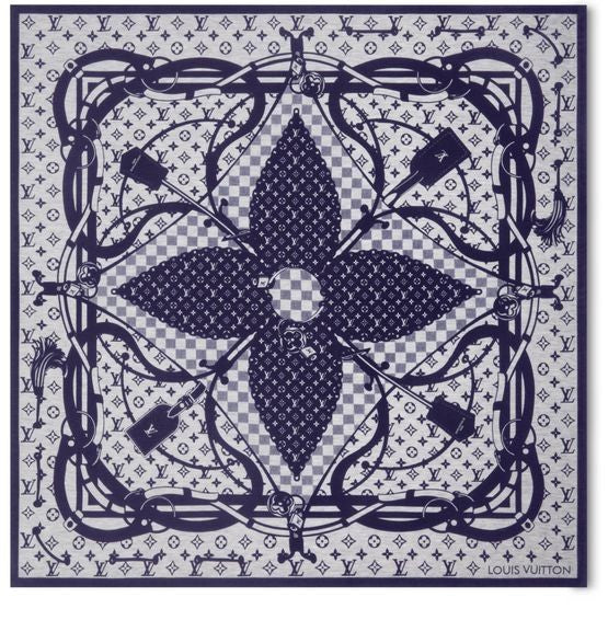 LOUIS VUITTON Flower And Straps Shawl - Image 2