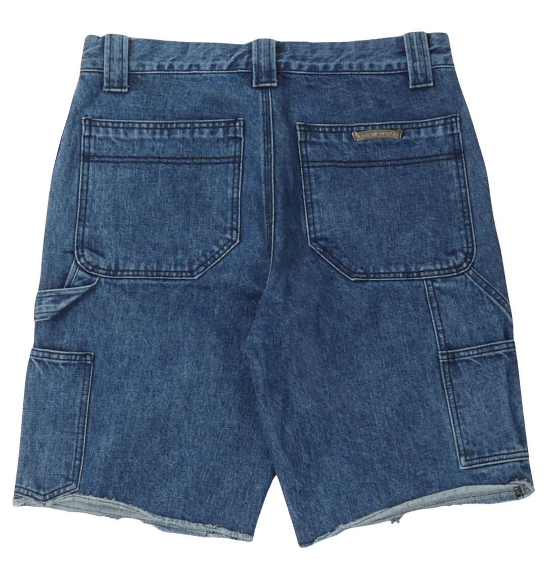 CHROME HEARTS DOUBLE KNEE CARPENTER DENIM SHORTS