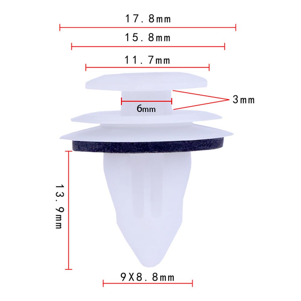 Rivets Car Interior Clips 40pcs Door Trim Bumper Clips