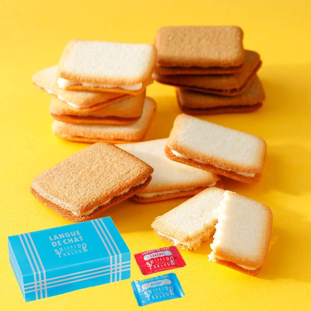 Respect for the Aged Day, Sweets, Popularity Ranking Cookies [Online Limited] Shiseido Parlor Lang de Cha 10 Pieces, Gift Present, Handout, Individual Packaging, Baked Confectionery, Biscuit, Belgium,