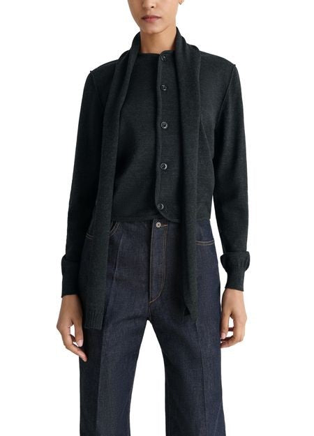 LEMAIRE スカーフ付き ツイスト入り カーディガン - Image 2