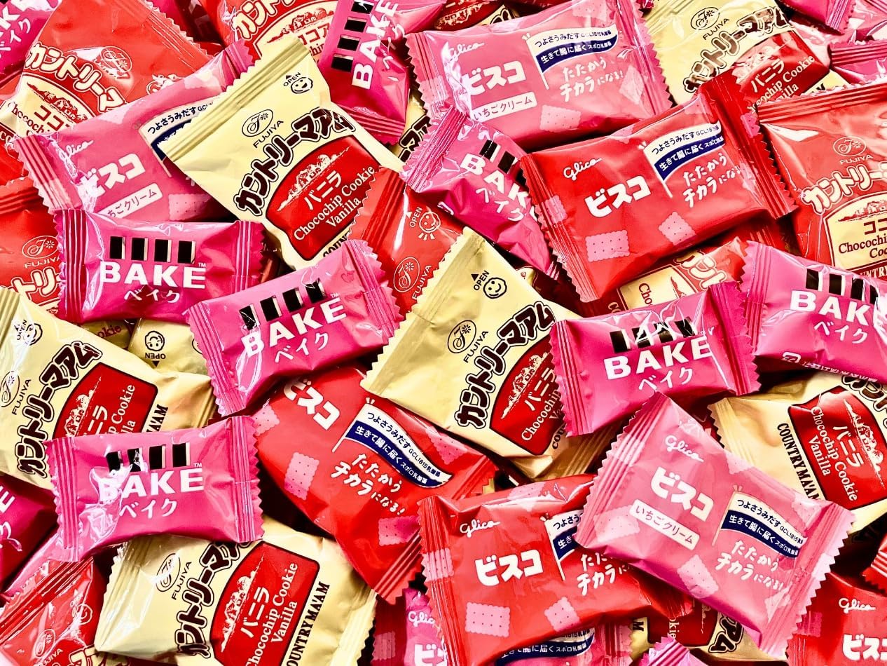 Country Mam & Bisco & Bake Total 120 Sheets (104 Bags) Bulk Set Commercial Individually Wrapped Assorted