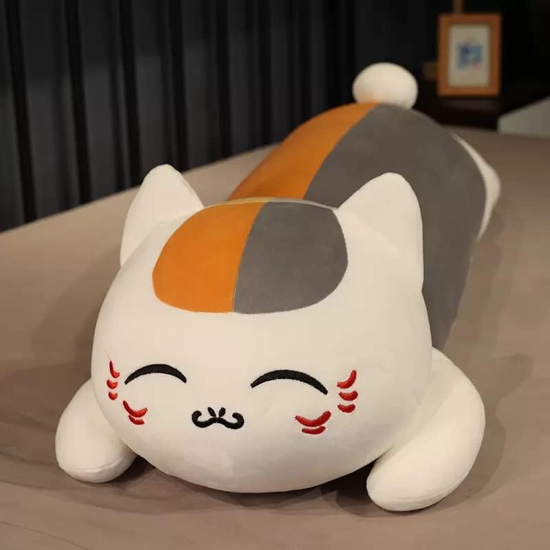 Natsume Yuujinchou Nyanko Sensei Hugging Pillow Cushion, Cute Cat Style, 70/90/110/130CM Stuffed Plush Figure, Soft and Fluffy Lightweight Comfortable Pillow, Cosplay Prop, Anime Moe Goods, Gift for