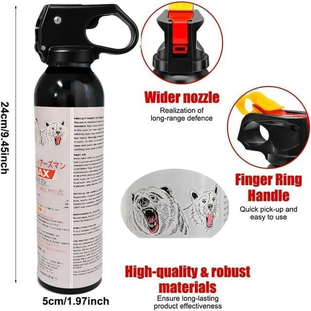 SA Bear Repellent Spray 40' Range Max Strength 9.2oz for Mountain Lion Outdoor Camping