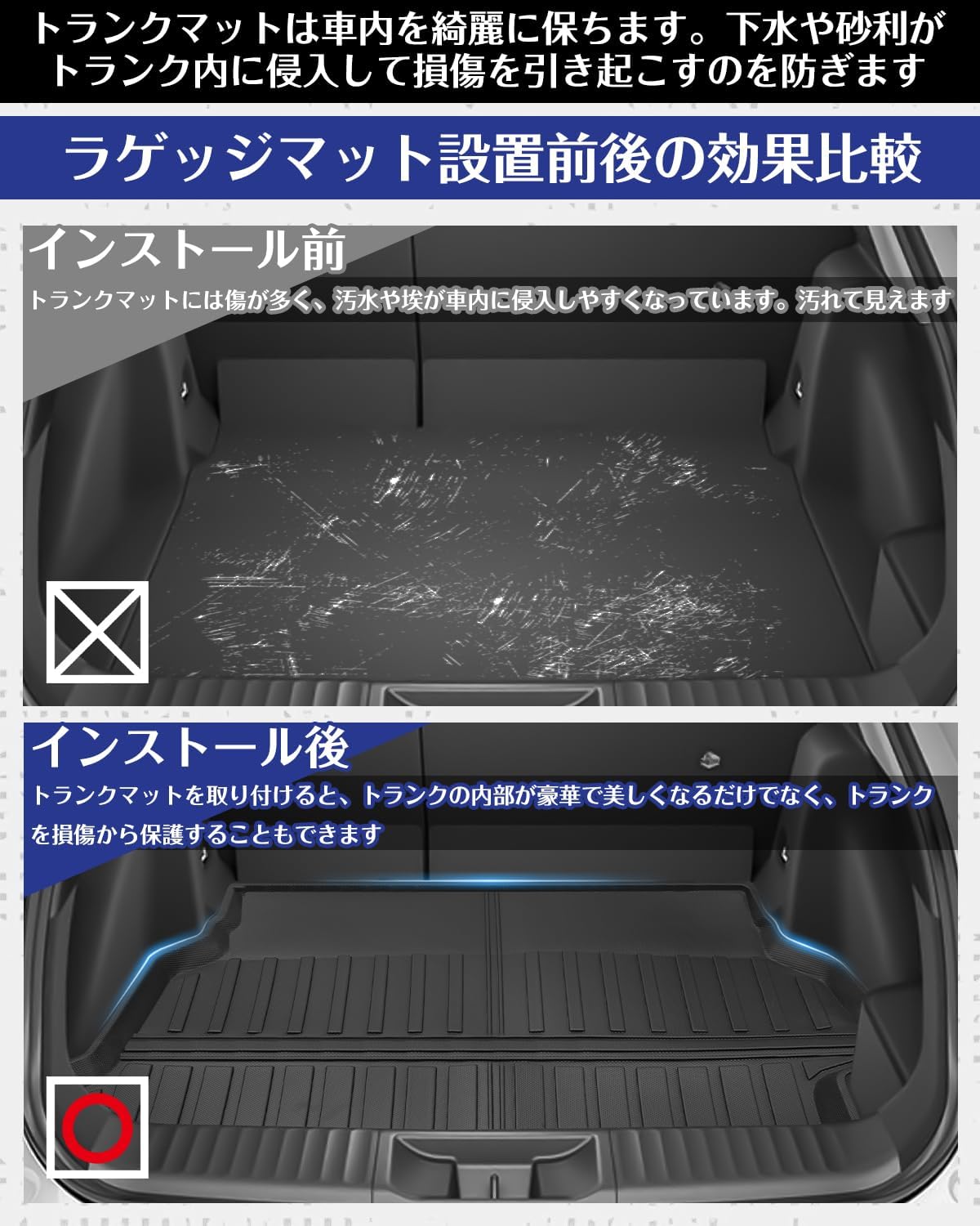 Toyota New Prius 60 Series Luggage Mat 60 Trunk Mat 3D Luggage Tray 60 Series Cargo Mat TPE Material January 2023 Present Prius 60 Luggage Mat Custom Parts Genuine Replacement Vehicle Specific Design