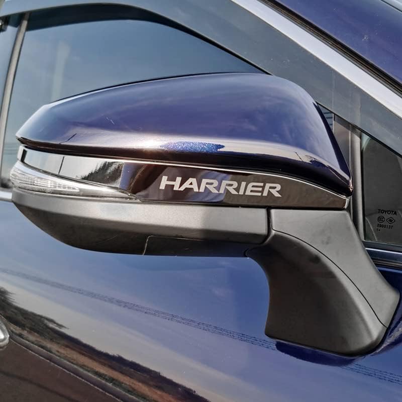 Harrier Door Mirror, Garnish, Side Mirror Cover, Car Accessory, Exterior Parts, Toyota Harrier 80 Series, 2022, Stainless Steel, 2P, Haap-yr (Black) Har19-Bk