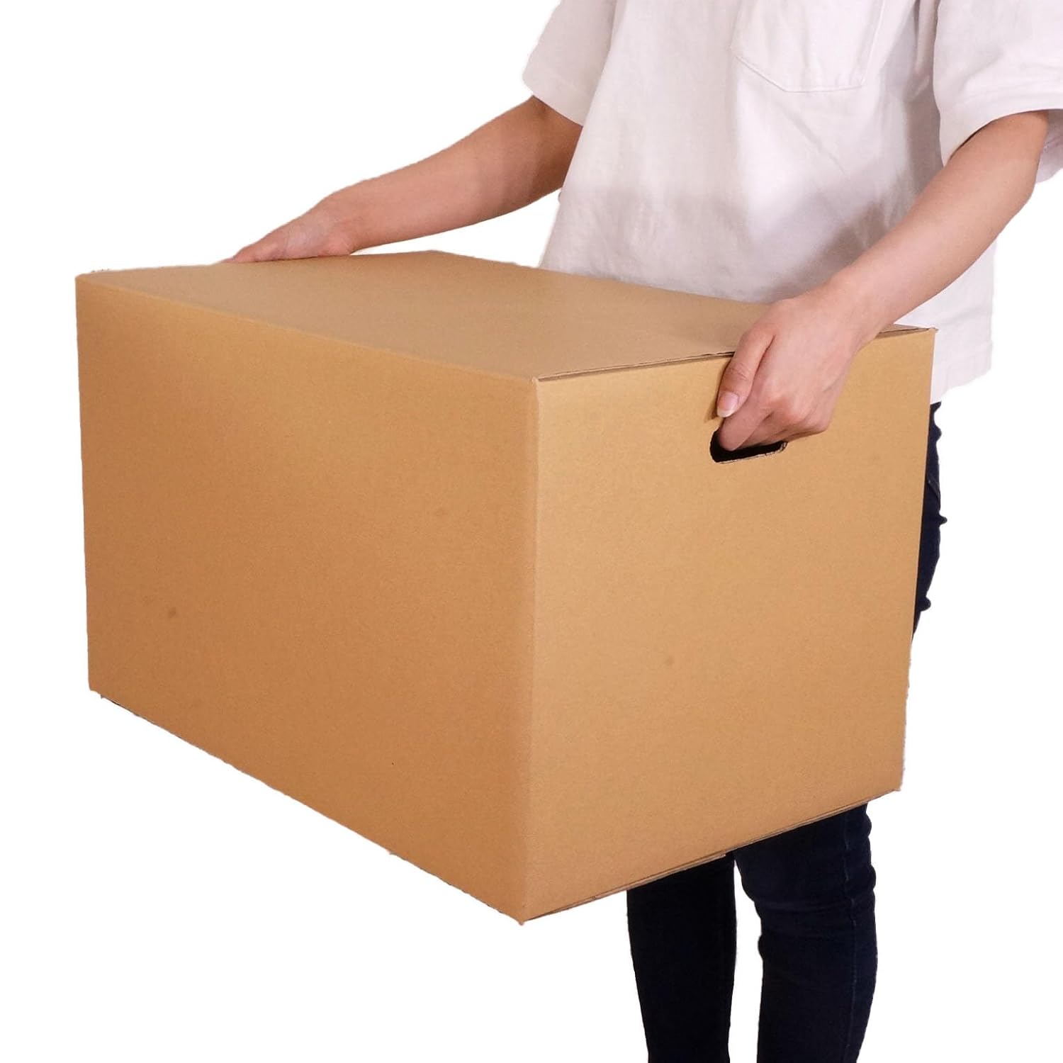 dE1-HT-15 Cardboard, 140 Size, Set of 15, Includes Handle Holes, Cardboard, Moving, Courier, 140 Size, 2 Folding Delivery, Made in Japan