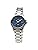 Seiko Alba Quartz AH7S49X1 Women's Navy Silver Stainless Steel Business Analog Date Calendar Watch Women's Simple Bracelet, navy, Bracelet Type