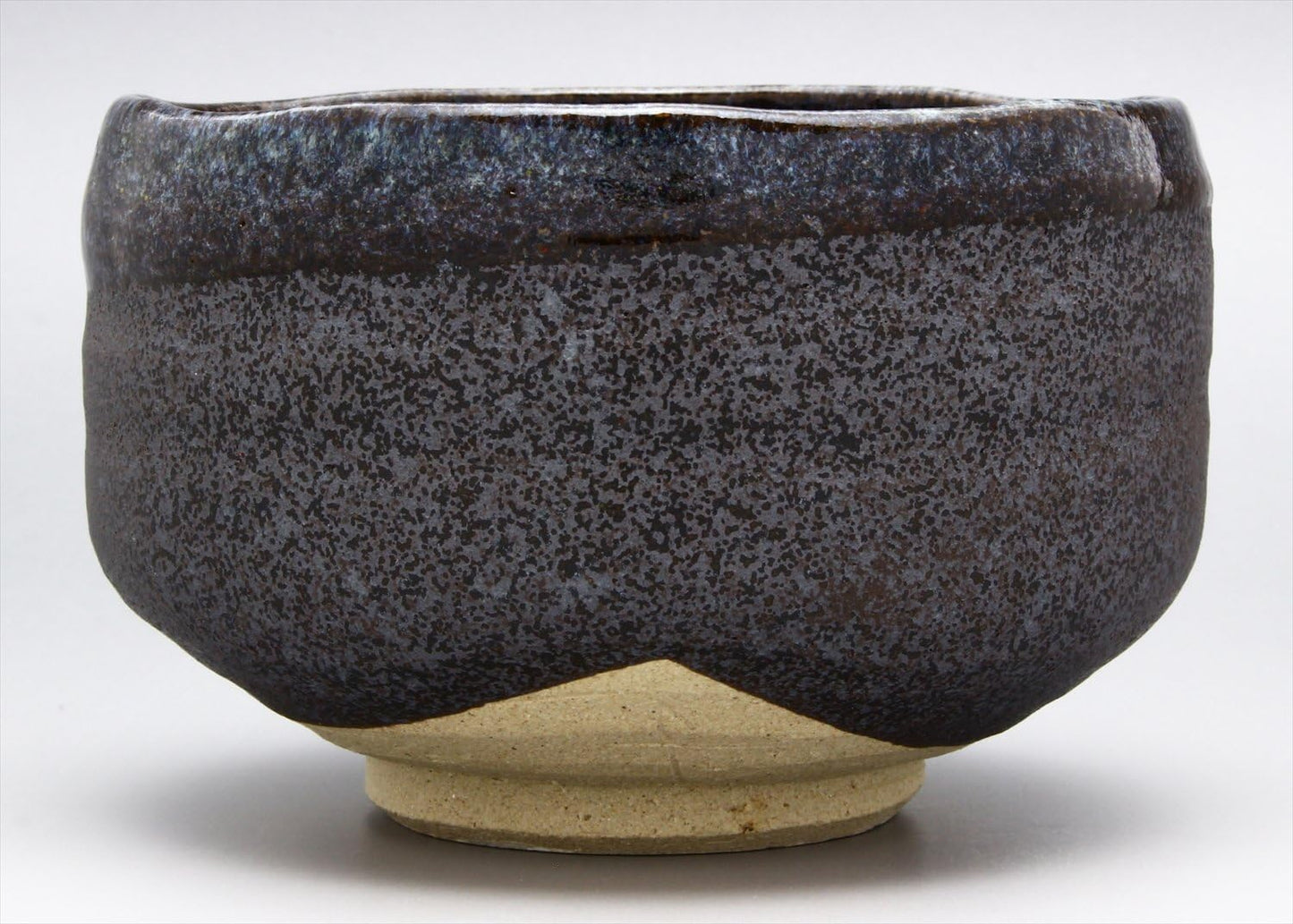 Mino Ware Matcha Bowl, Black Karatsu