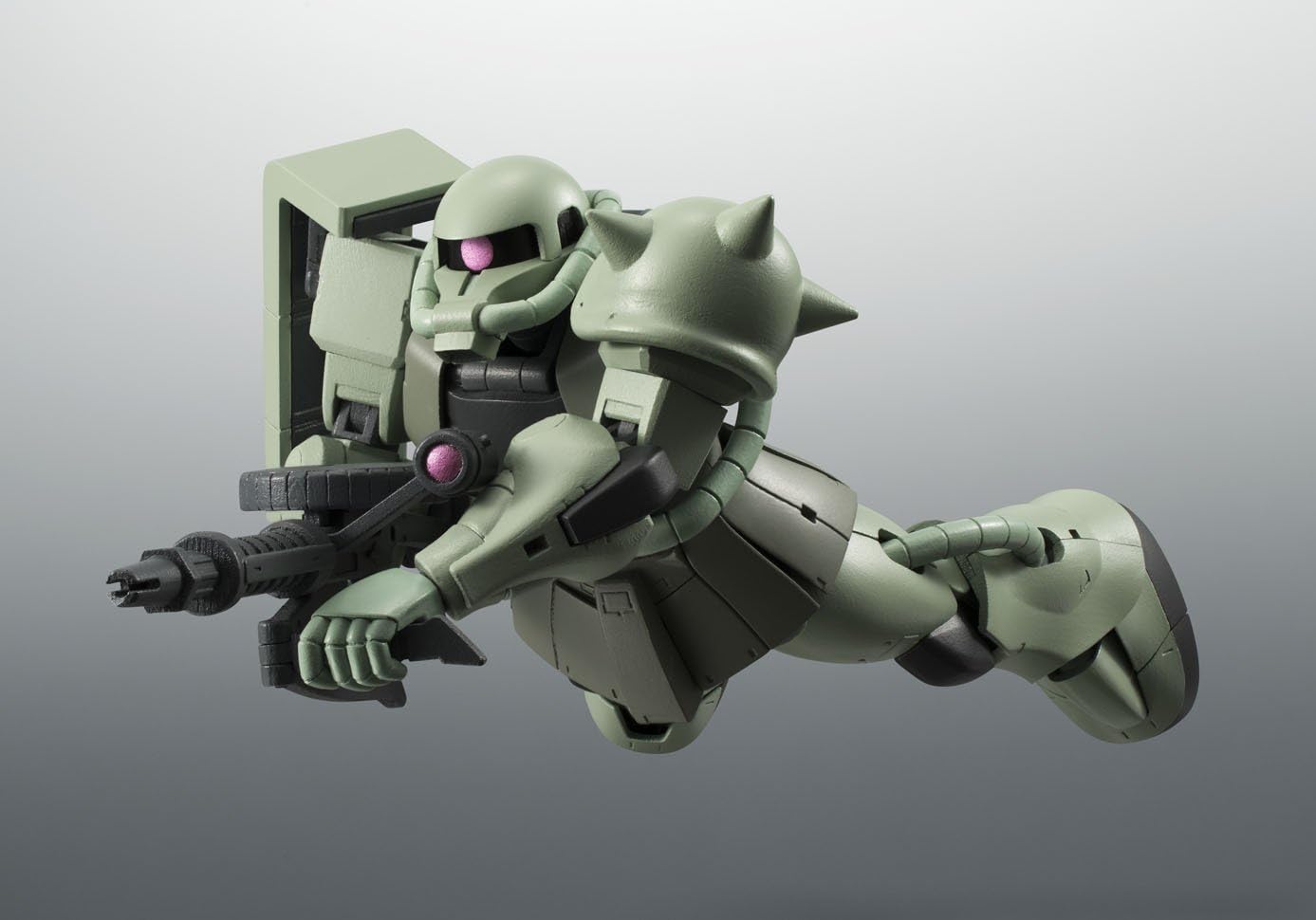 TAMASHII NATIONS Robot Spirits Mobile Suit Gundam Side MS MS-06 Mass Production Zaku Version, A.N.I.M.E. Approx. 4.9 inches (125 mm), ABS & PVC Painted Action Figure