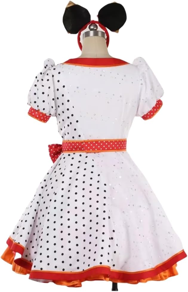 Cosplay Costume Disneyland Belly Belly Minnie, Minnie Cosplay, Full Set Anime Costume, Cultural Festival - Custom Made Available (Women's M)